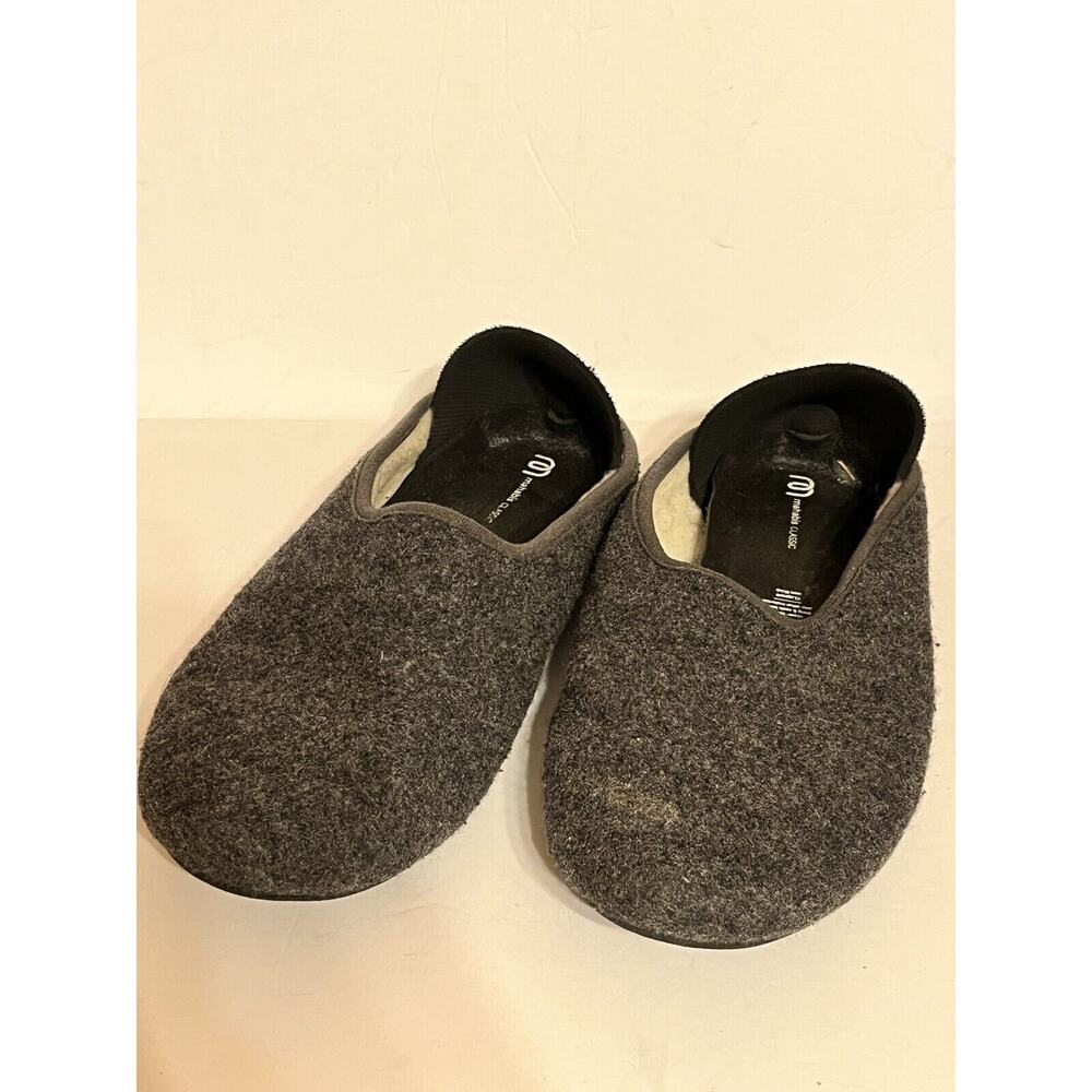MAHABIS • Men EU 45 US 11• Classic Wool Lined Grey Slipper ONLY No Rubber Soles
